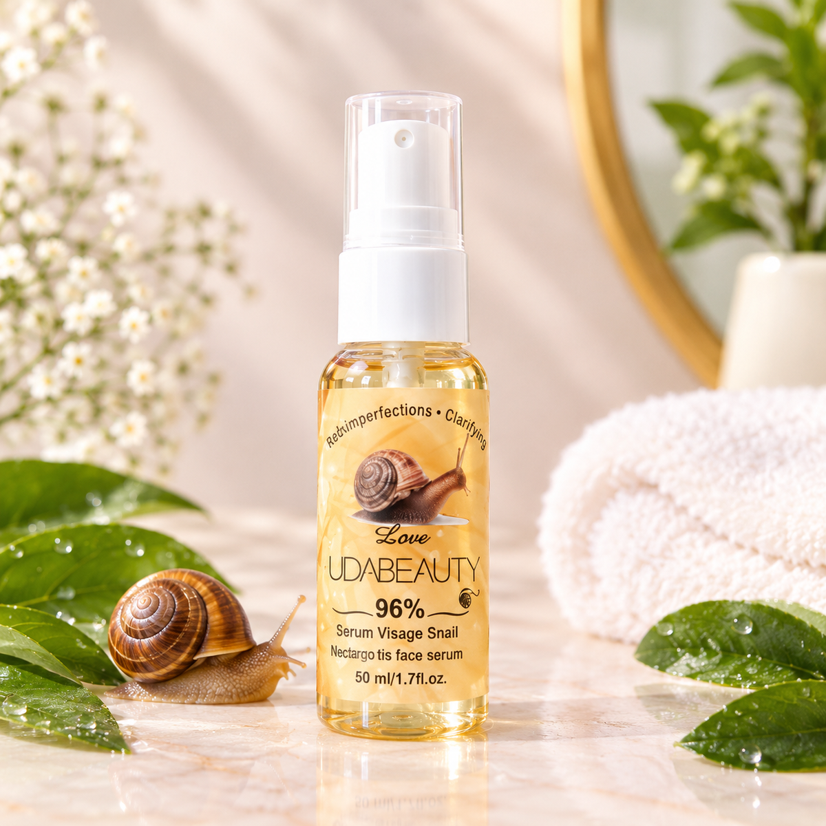 Huda Beauty visage snail escargots face serum 50ml