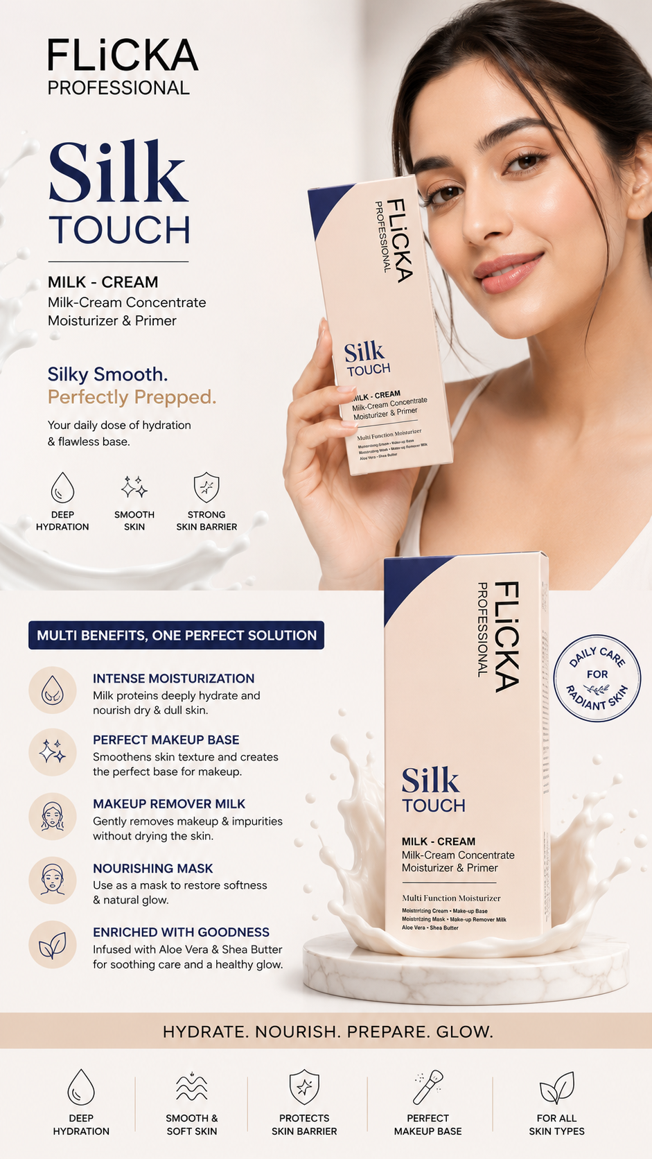 Flicka silk touch milk cream