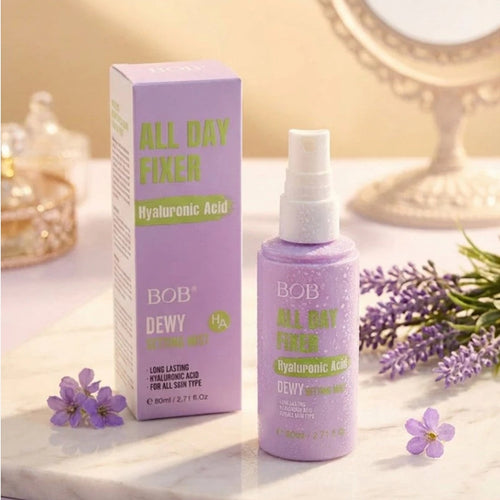 BOB all day fixer setting mist - vitamin C matte & hyaluronic acid dewy makeup spray 80ml
