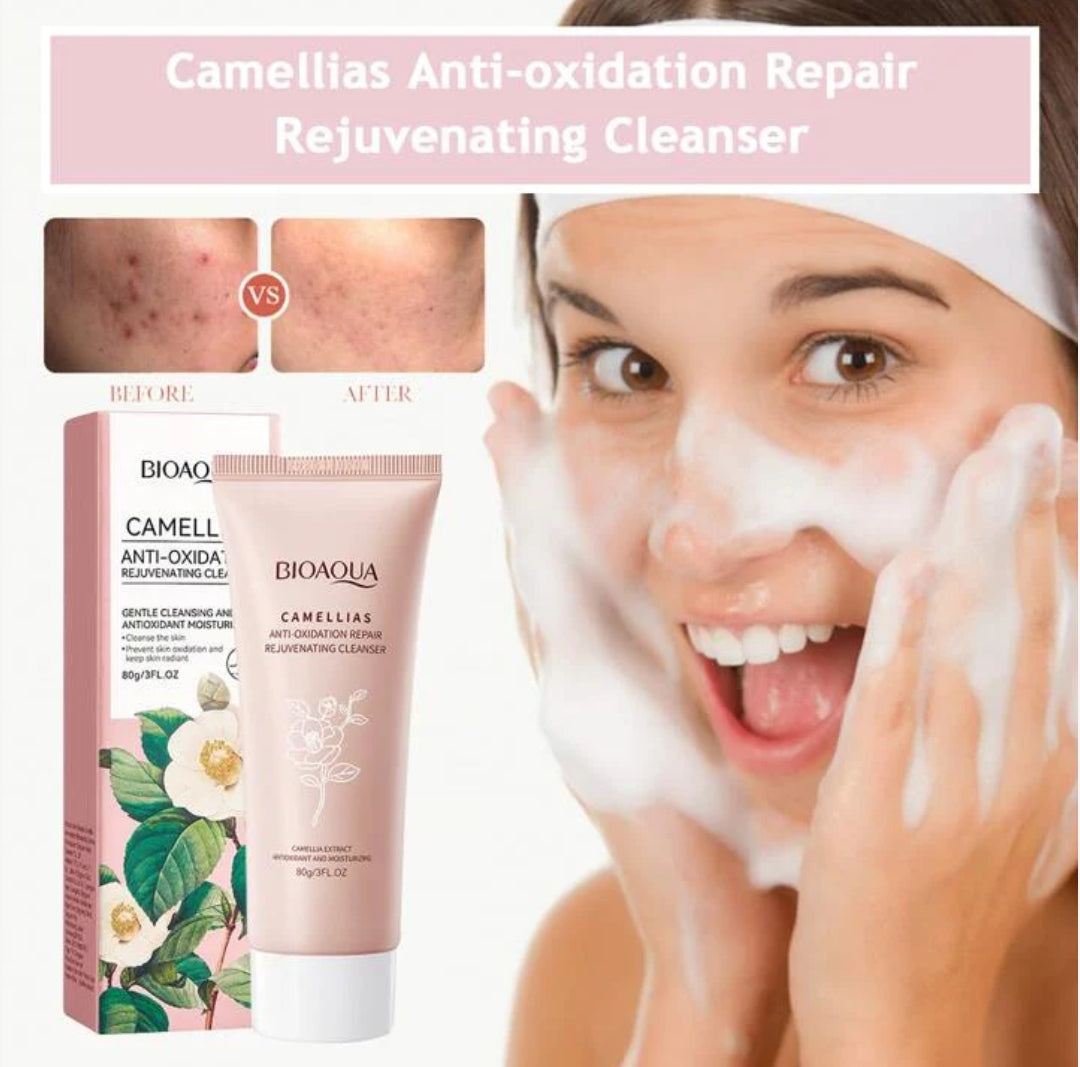 Bioaqua camellias anti-oxidation repair rejuvenating cleanser 80g
