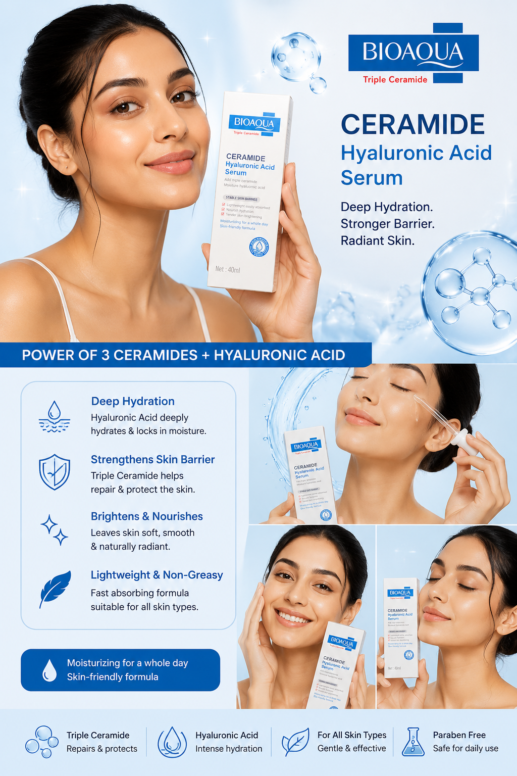 BioAqua Ceramide hyaluronic acid serum 40ml