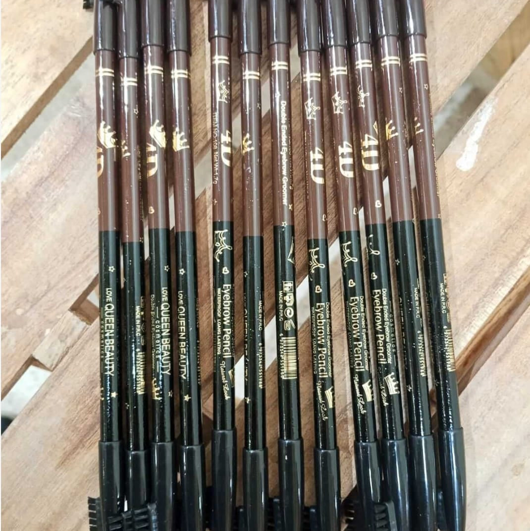 Queen beauty eyebrow pencil with brush