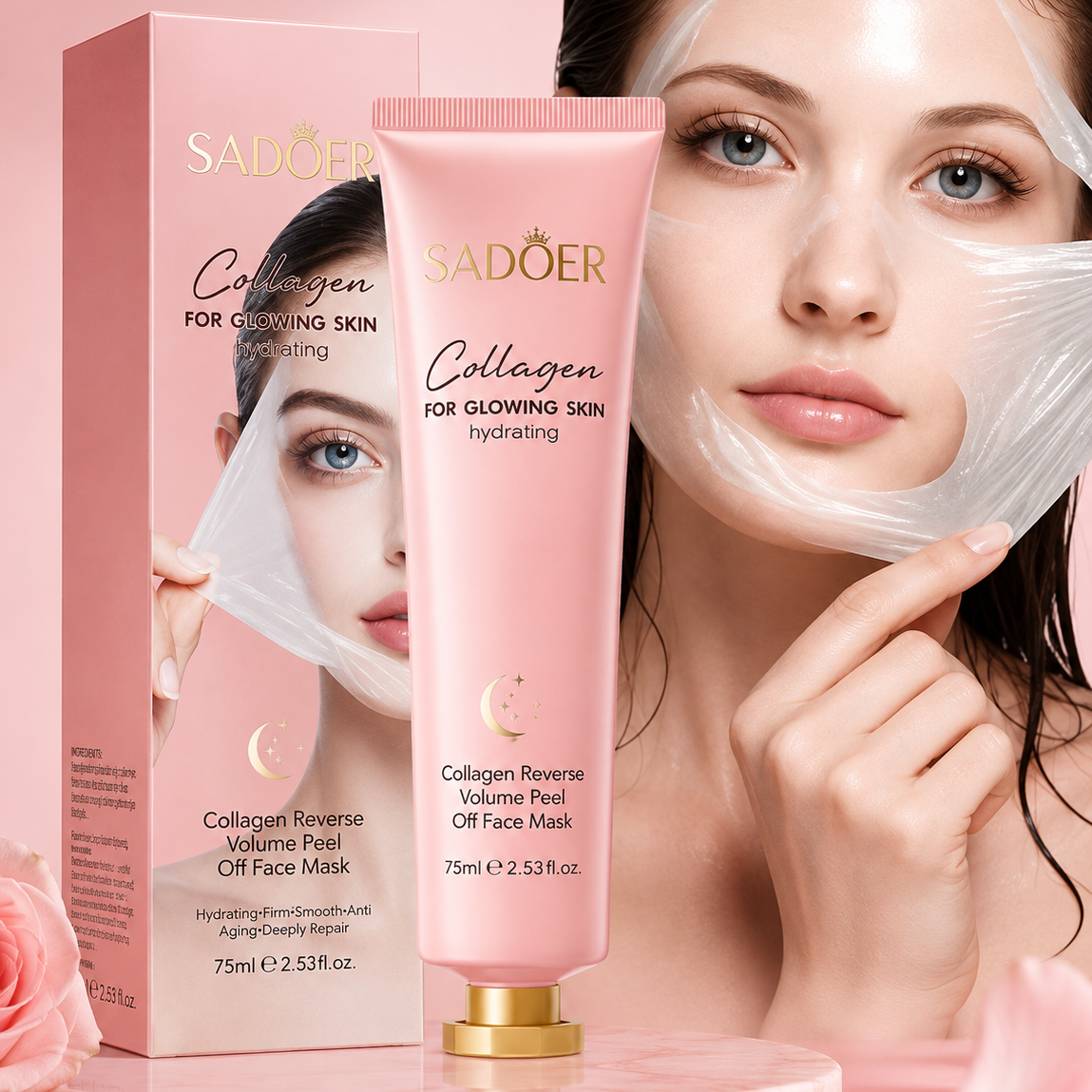 Sadoer collagen reverse volume peel off face mask(75 ml)