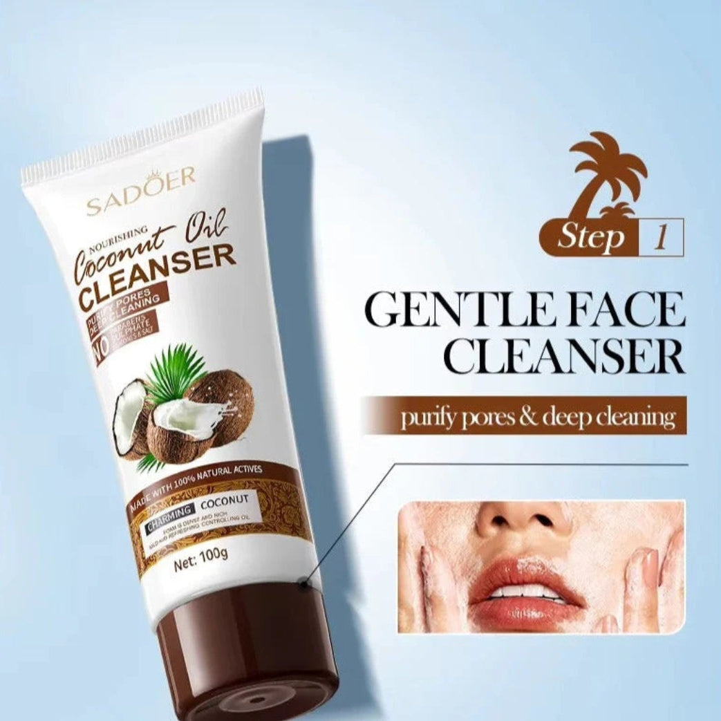 Sadoer nourishing coconut oil gentle face cleanser 100g