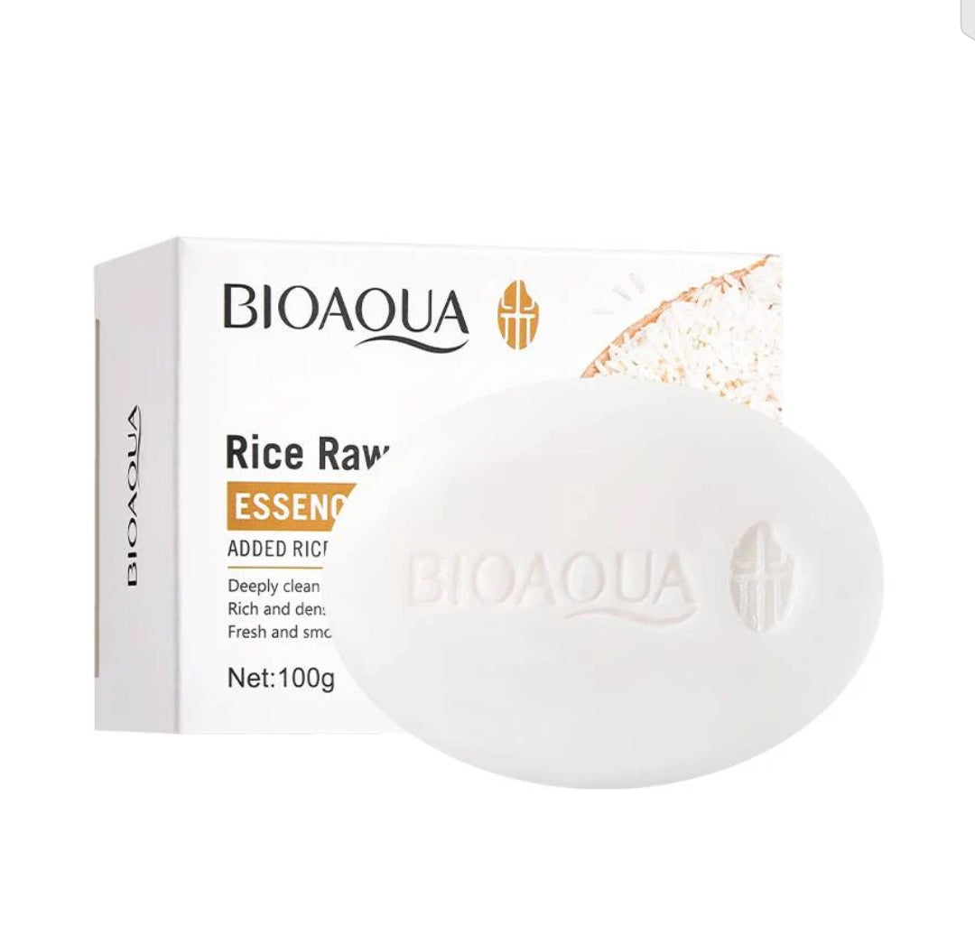 BioAqua rice raw pulp essence soap 100g