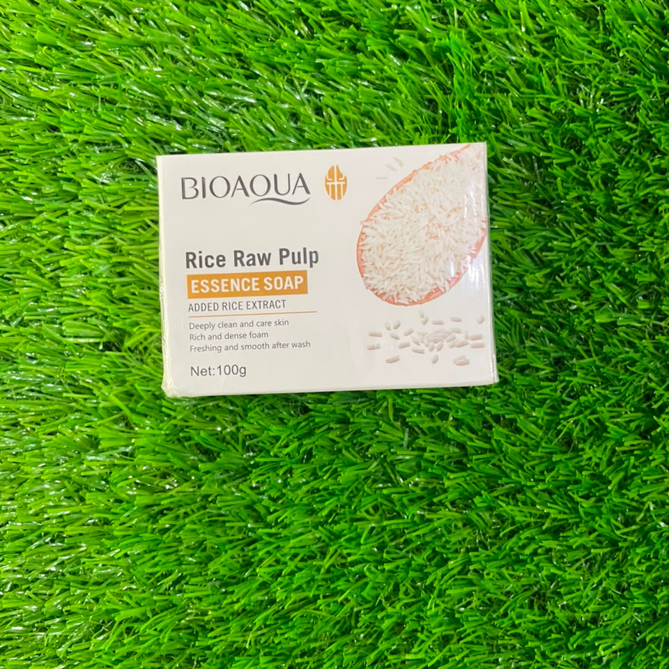 BioAqua rice raw pulp essence soap 100g