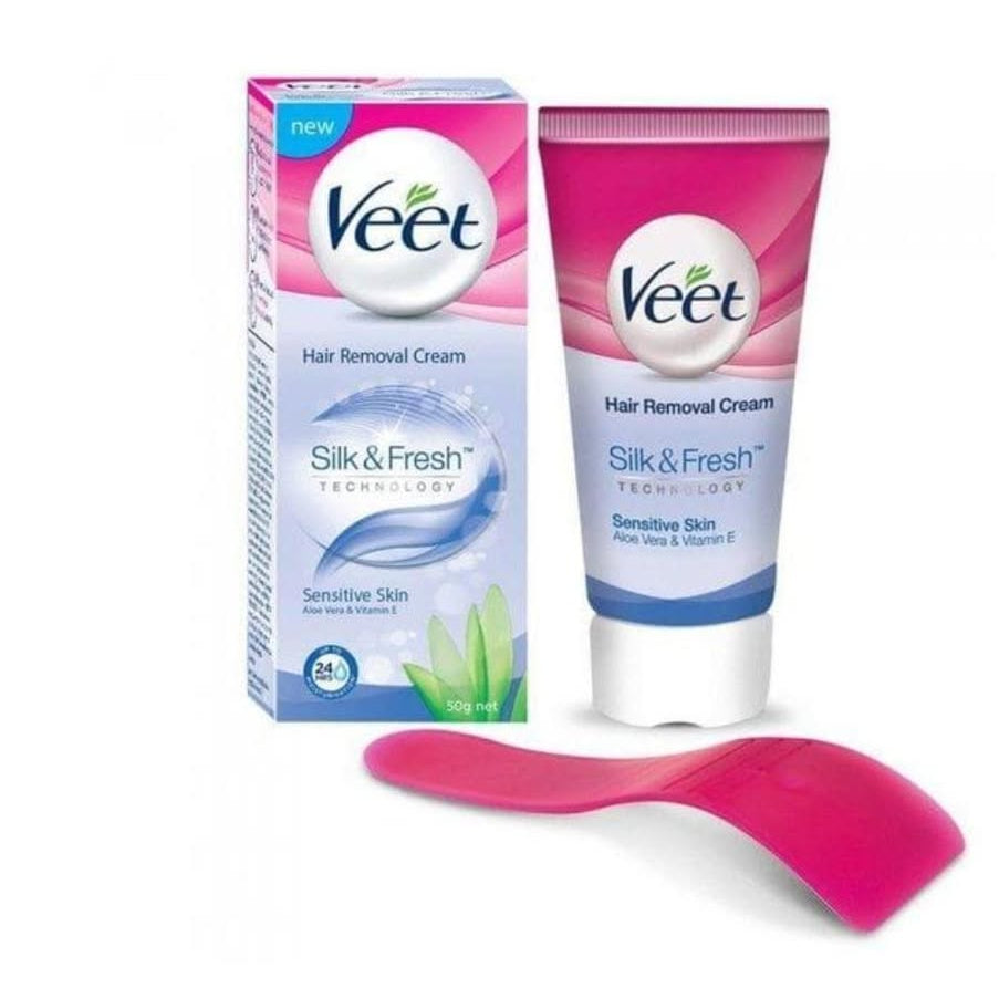 Veet Silk & Fresh hair removal cream - sensitive skin (Aloe Vera & Vitamin E) 50g
